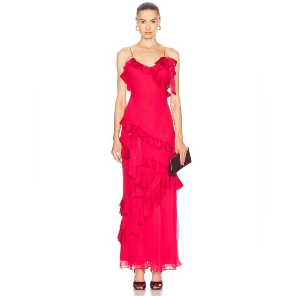 LoveShackFancy Red Ruffle Dress - Picture 8 of 13